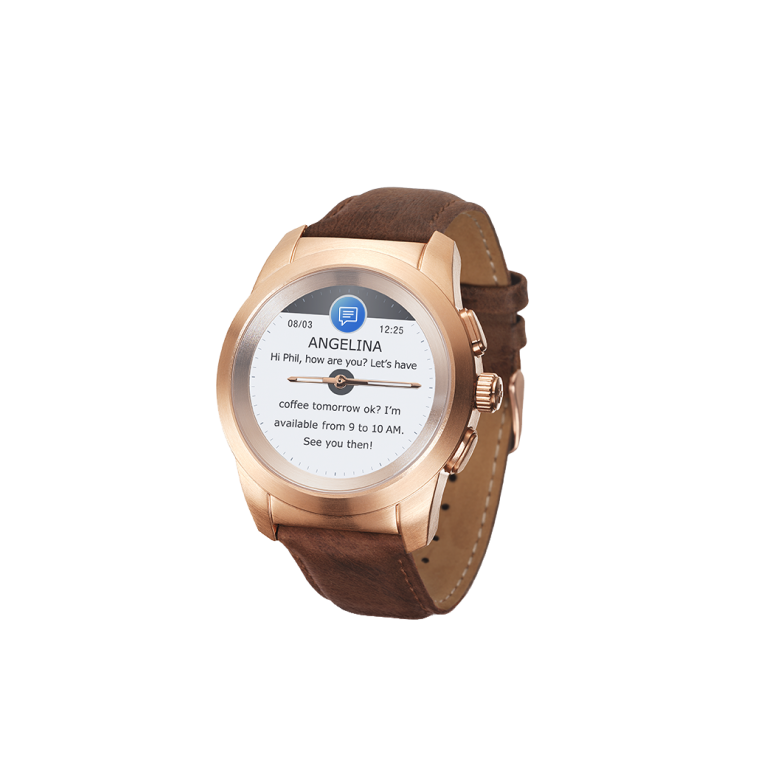 ZeTime Premium - La première montre connectée hybride au monde alliant aiguilles mécaniques et écran couleur tactile - MyKronoz