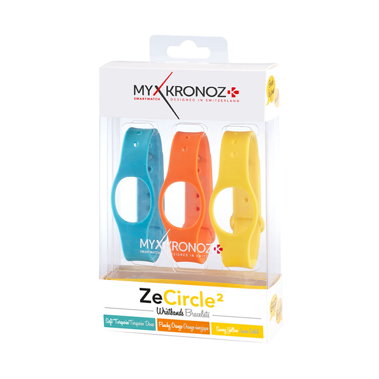 ZeCircle2 Wristbands x3 - Wear different colors every day - MyKronoz