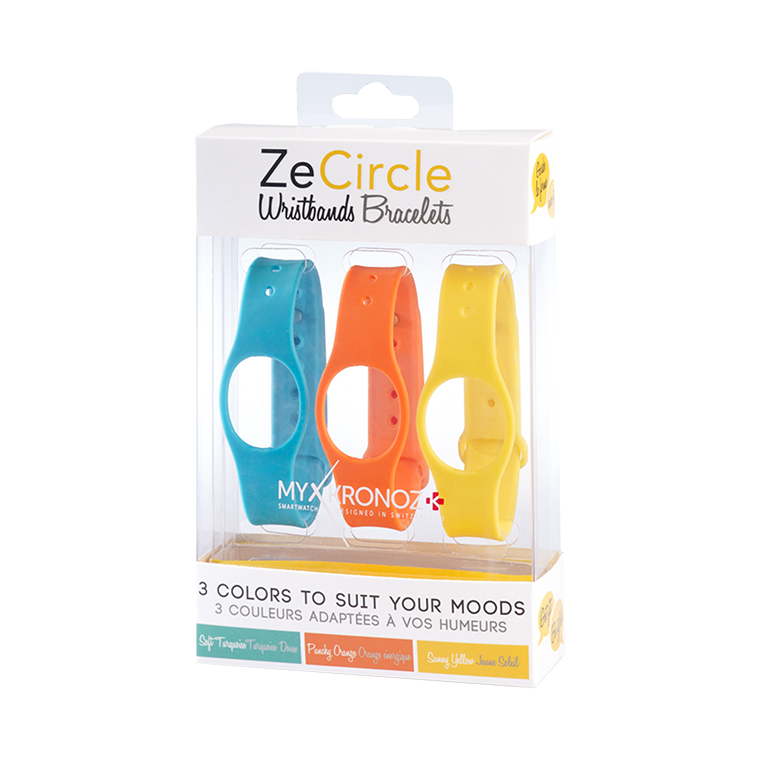 ZeCircle Wristbands x3 - Wear different colors every day - MyKronoz