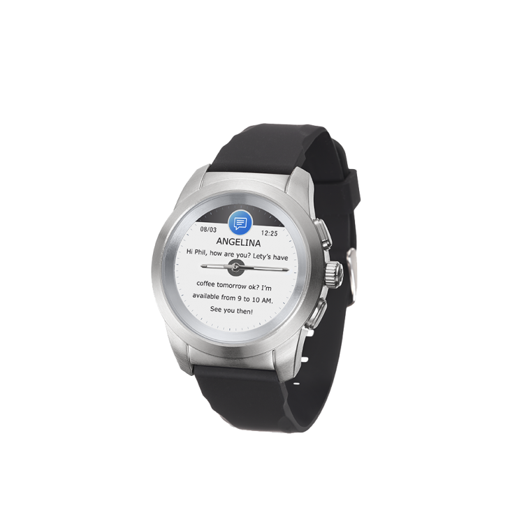 ZeTime - Die weltweit erste hybride Smartwatch mit mechanischen Zeigern und rundem Farbtouchscreen - MyKronoz