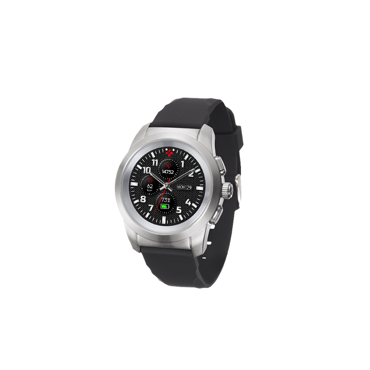ZeTime die weltweit erste hybride Smartwatch mit mechanischen Zeigern und rundem Farbtouchscreen MyKronoz