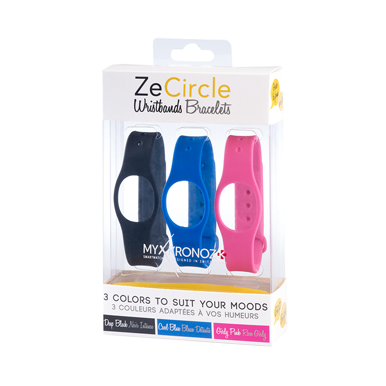 ZeCircle Armbänder x3 - Tragen Sie jeden Tag eine andere Farbe - MyKronoz