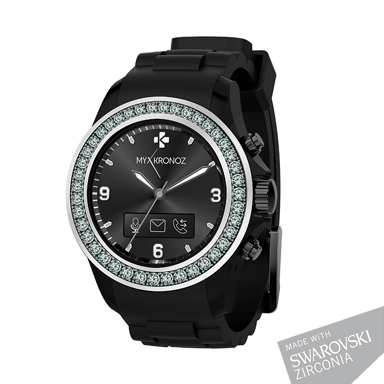 ZeClock - Swarovski Zirconia - Analoge Smartwatch mit Quarz-Uhrwerk - MyKronoz