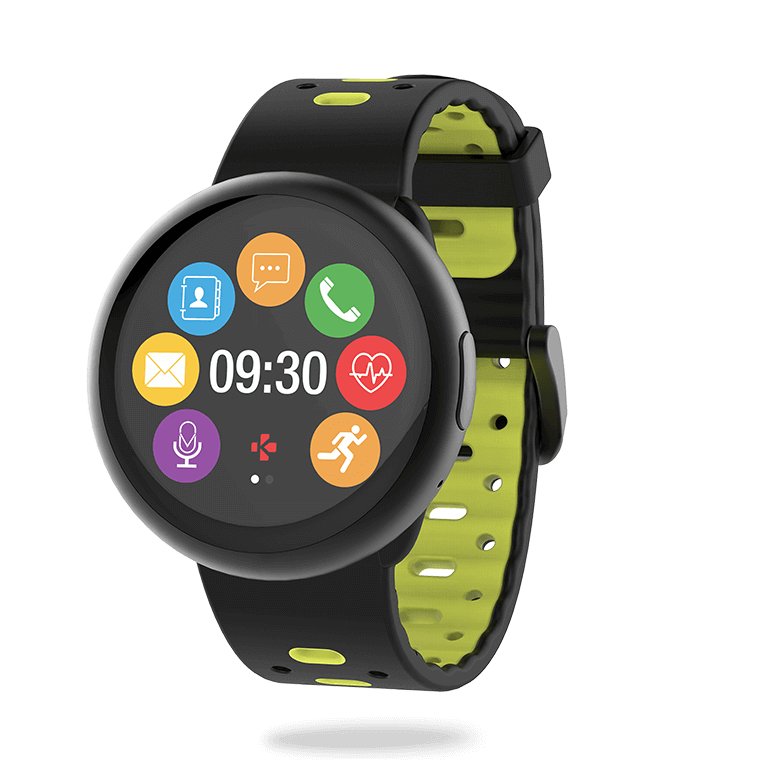 Stylish Color Touchscreen Smartwatch With Heart-Rate Monitoring, Built-In  Microphone And Speaker - Zeround2Hr Premium – Mykronoz