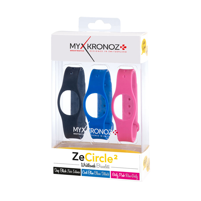 ZeCircle2 Wristbands x3 - Wear different colors every day - MyKronoz